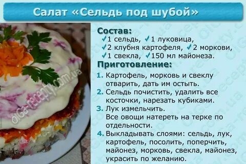 Рецепт Классической Шубы Пошагово С Фото