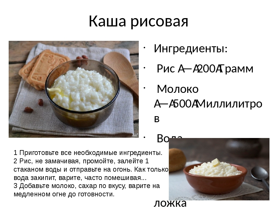 Пошаговый Рецепт Рисовой Каши