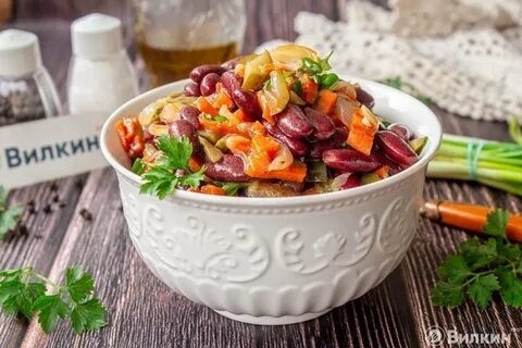 Рецепт Фасоль С Солеными Огурцами