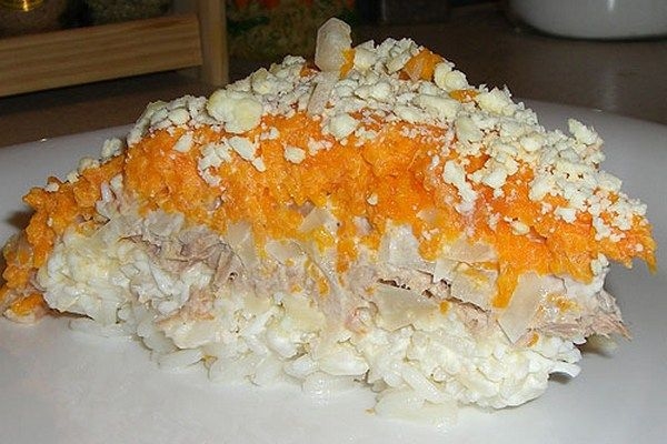 Рецепт Мимозы С Сайрой И Рисом