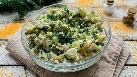 Салат С Курицей И Свежим Огурцом Рецепт